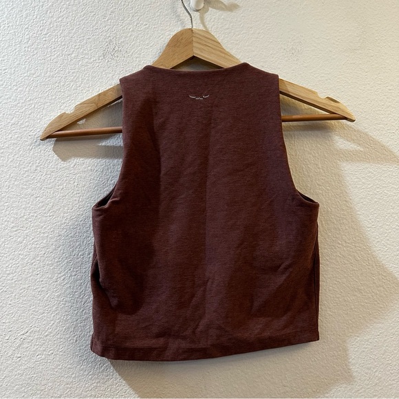 Beyond Yoga Spacedye Square Neck Cropped Tank Top Sienna Brown Size S - Picture 5 of 8